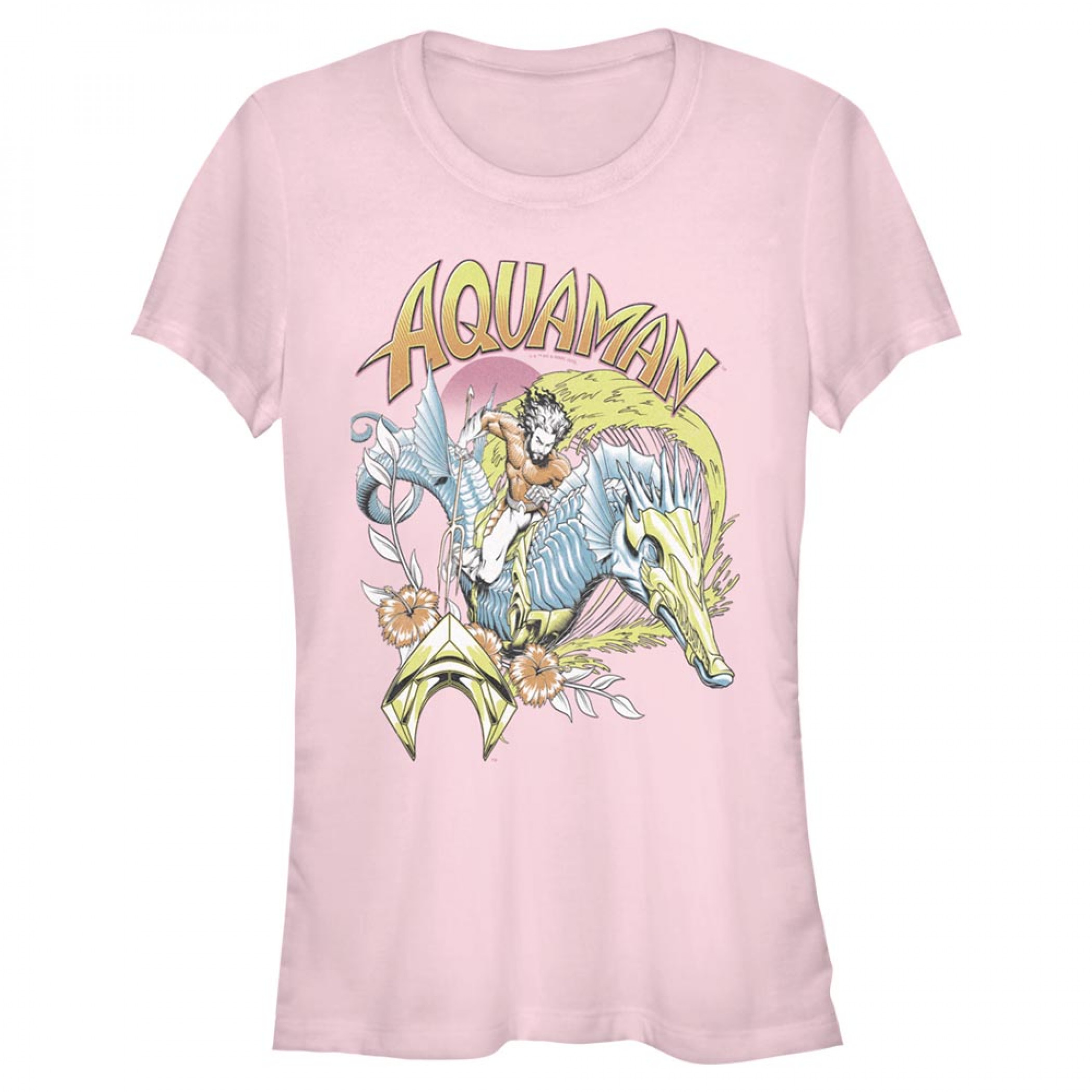 Aquaman Vintage Waves Junior's T-Shirt